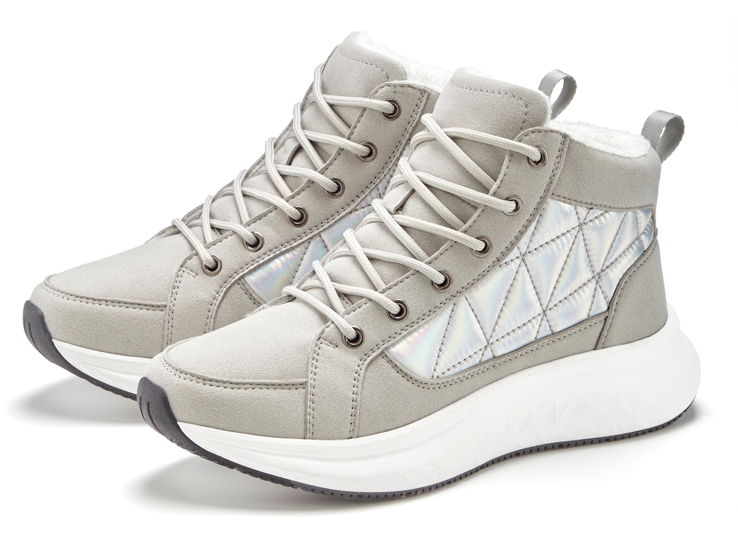Vivance Bottines »Stiefel, Outdoorstiefel, Winterstiefelette,«  au look métallique à la mode VEGAN