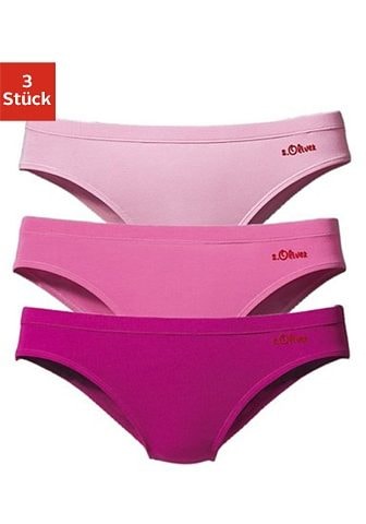 s.Oliver Bikinislip, (3er-Pack), aus elastischer Baumwoll-Qualität