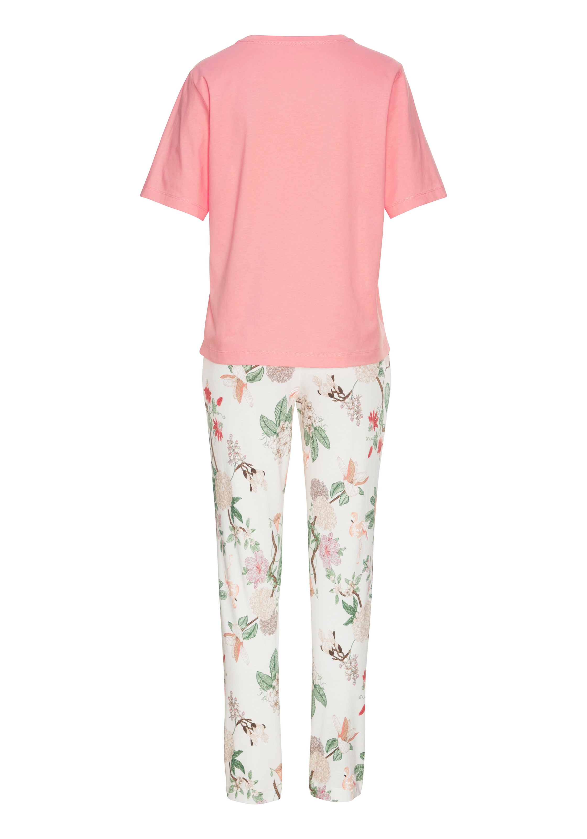 LASCANA Pyjama 2 tlg. mit elegantem Blumenmuster