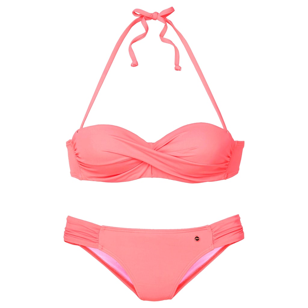 s.Oliver Bügel-Bandeau-Bikini, mit Raffung