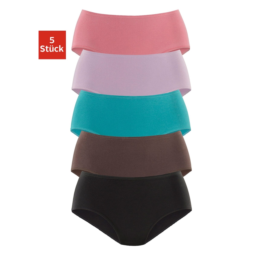 petite fleur Hüftslip, (5er-Pack), aus elastischer Baumwolle