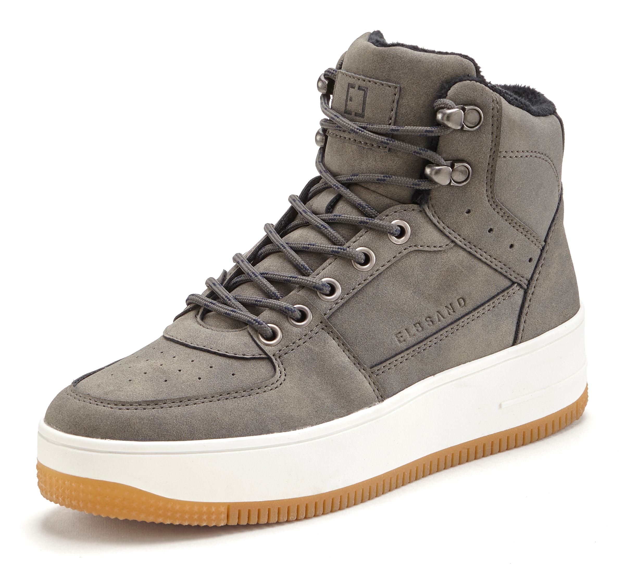 Elbsand Sneaker »Freizeitschuh, Halbschuh, High Top Sneaker, Turnschuh, Schnürschuh«  Schnürhalbschuh mit kuscheligem Warmfutter