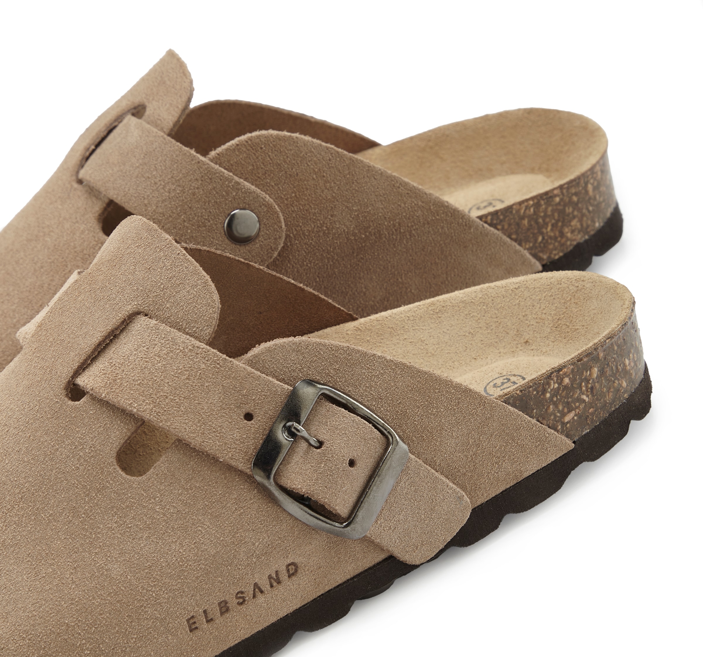 Elbsand Pantolette »Sandale, Mule, Sommerschuh, Lederpantolette«  NOUVEAU en cuir avec semelle intérieure en liège souple