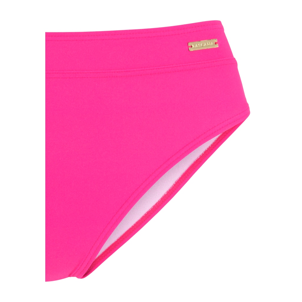 LASCANA Highwaist-Bikini-Hose »Lolo«, mit angesetztem Bündchen