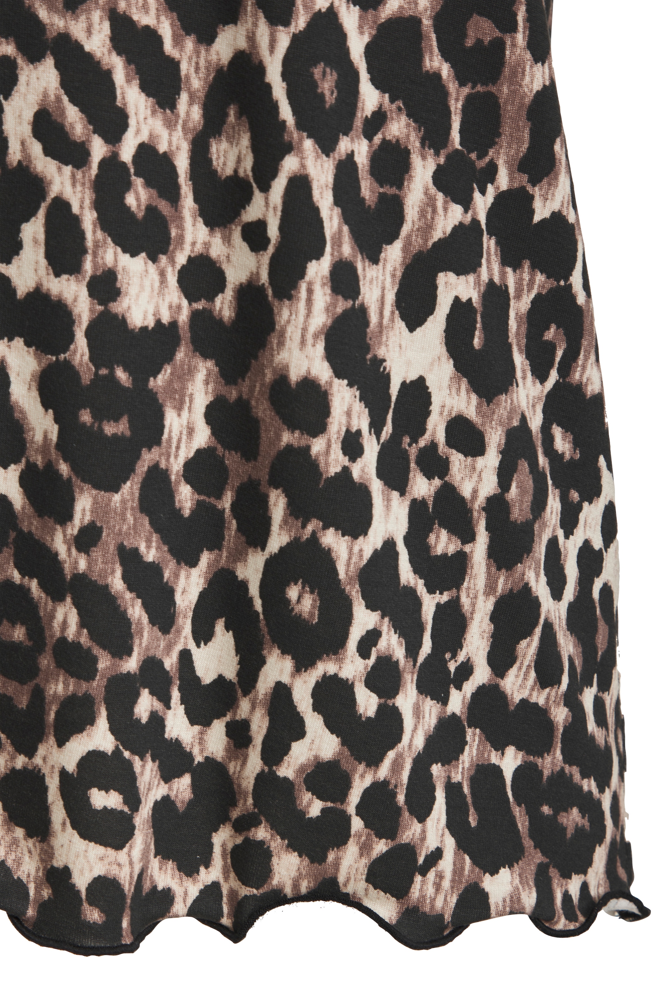 LASCANA Langarmshirt »mit Leo-Print und Wellenkante« aus weichem Viskose-Stretch