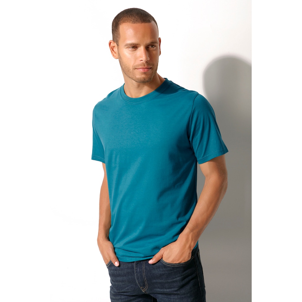 H.I.S T-Shirt, (Packung, 3 tlg.), aus Baumwolle perfekt als Unterziehshirt