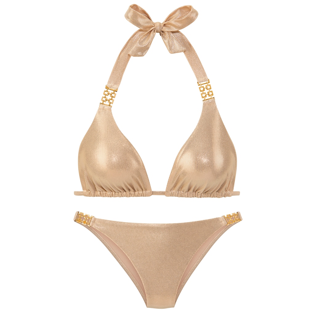 LASCANA Triangel-Bikini »Rio«, mit goldfarbenen Zierschnallen