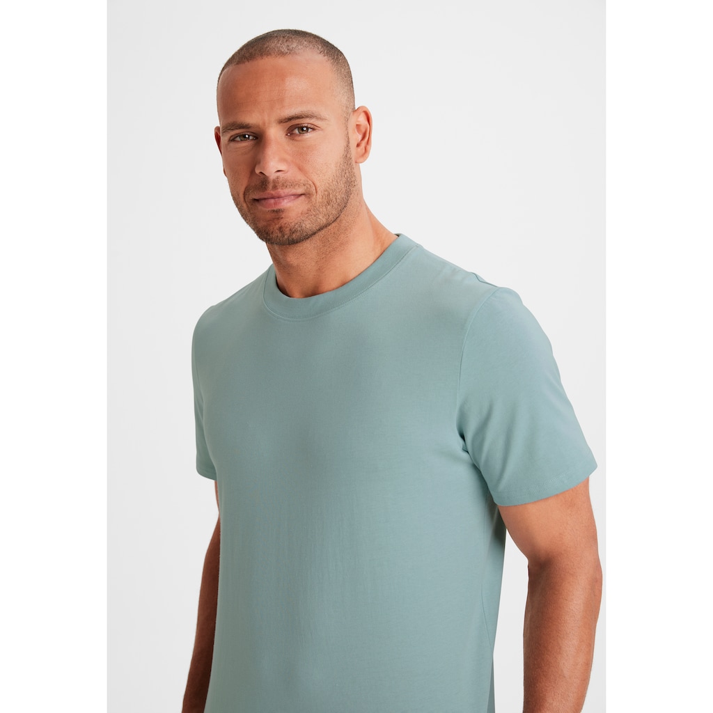 KangaROOS T-Shirt, (2er-Pack), Freizeitshirt mit Kurzarm, Rundhals aus reine Baumwolle