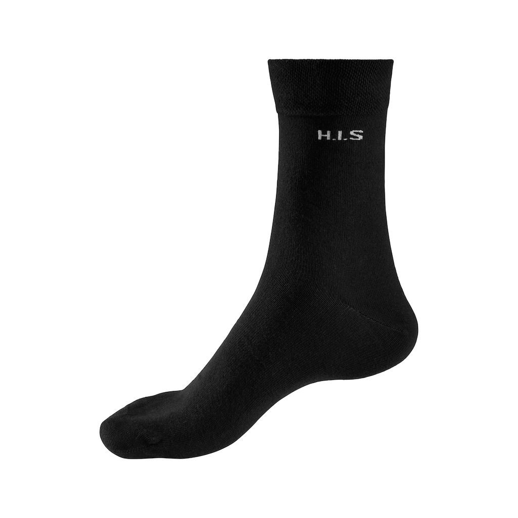 H.I.S Socken, (Packung, 4 Paar), mit druckfreiem Bündchen