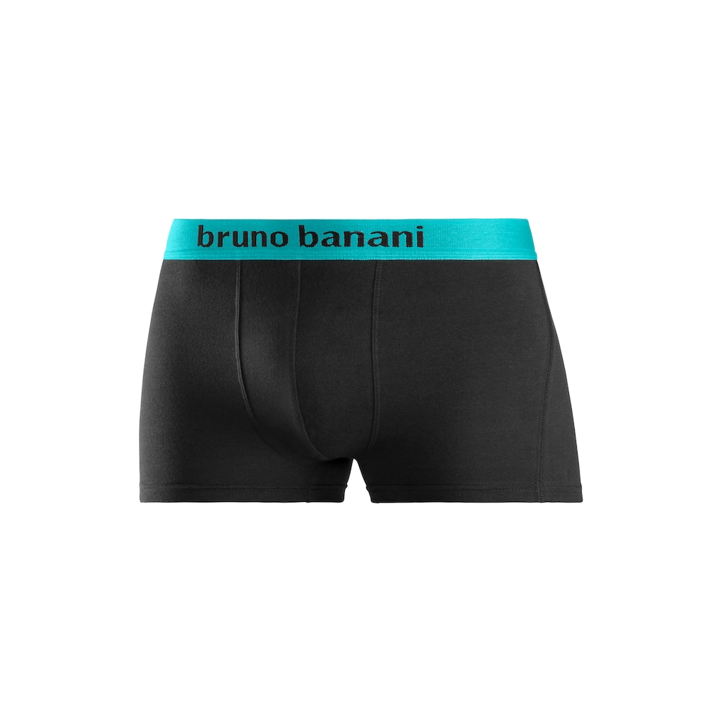 Bruno Banani Boxer »Boxershorts für Herren«, (Packung, 4 St.), mit farbigen Marken-Schriftzug am Bündchen