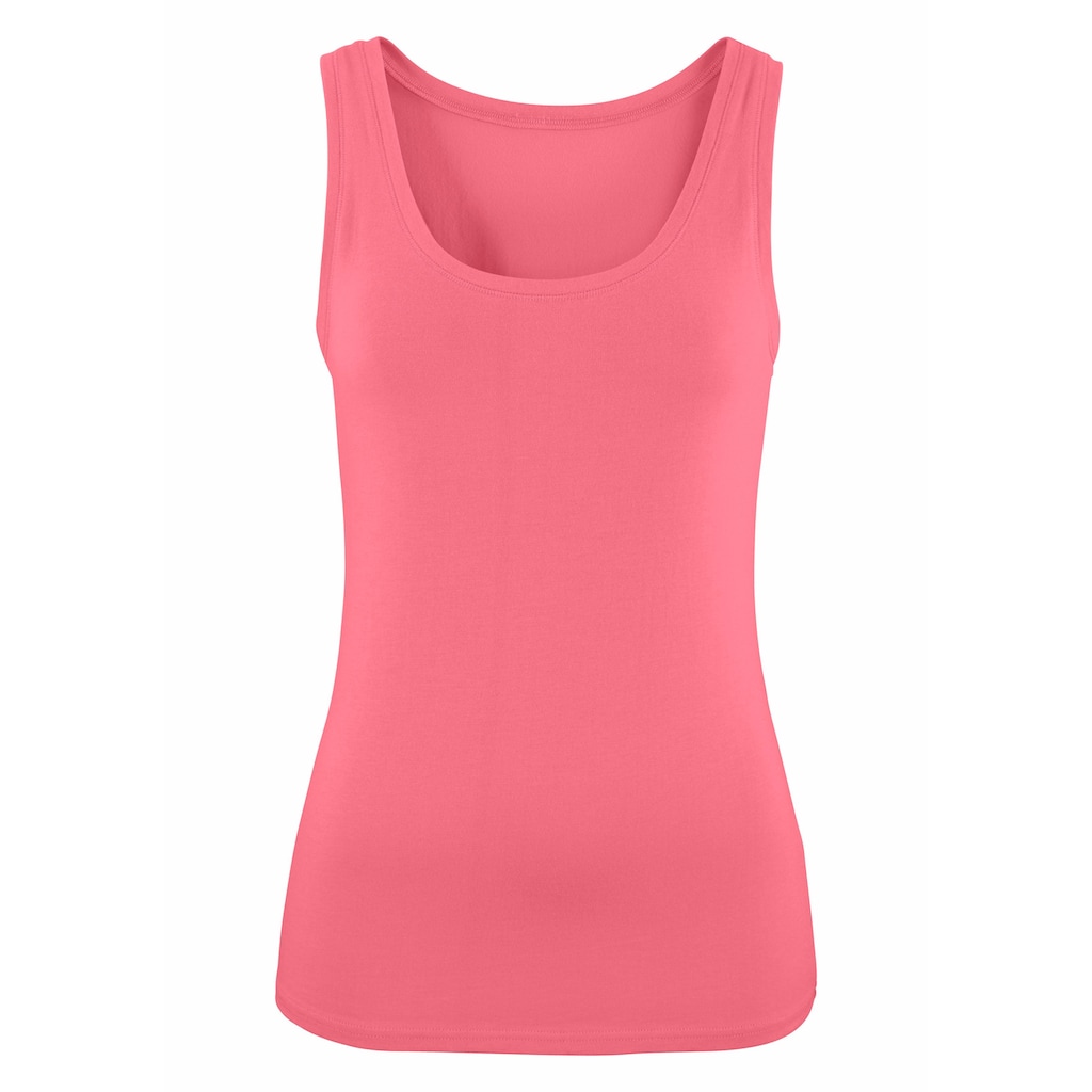 Vivance Tanktop »aus elastischer Baumwoll-Qualität«, (2er-Pack)