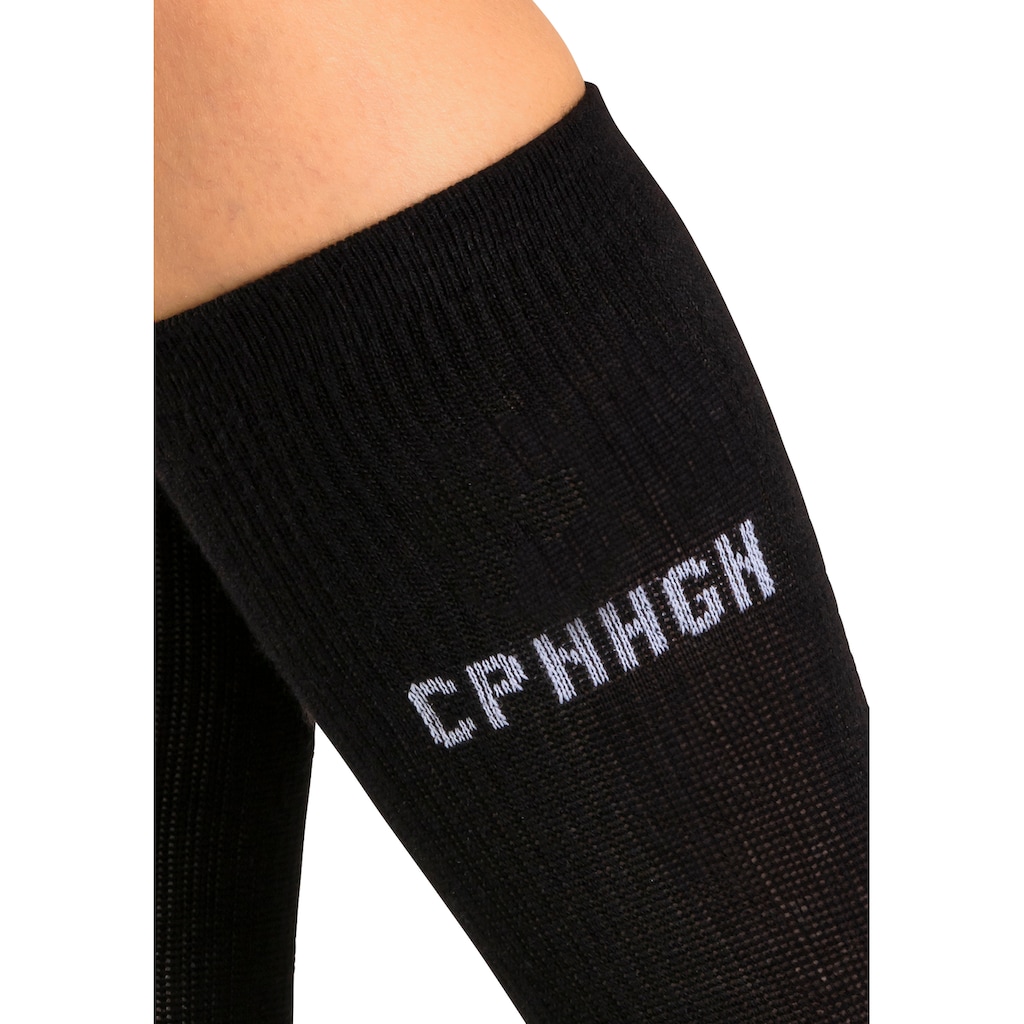 Copenhagen Studios Basicsocken, (Packung, 3 Paar), mit Rippstruktur und Stickerei