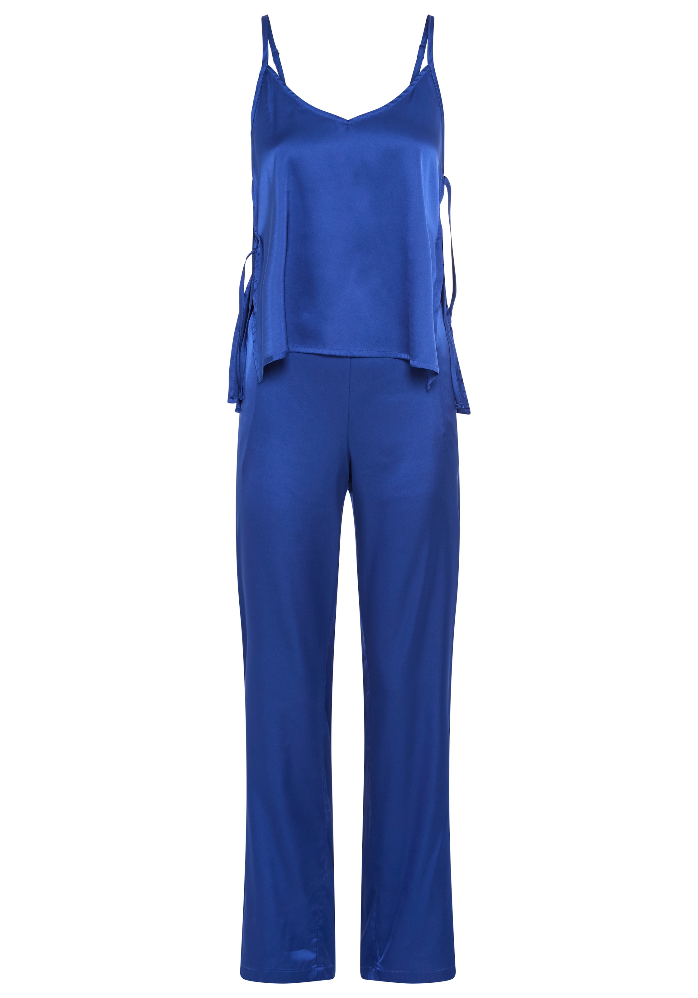 LASCANA Pyjama Set, 2 tlg. mit seitlichen Bändern zum Verschliessen