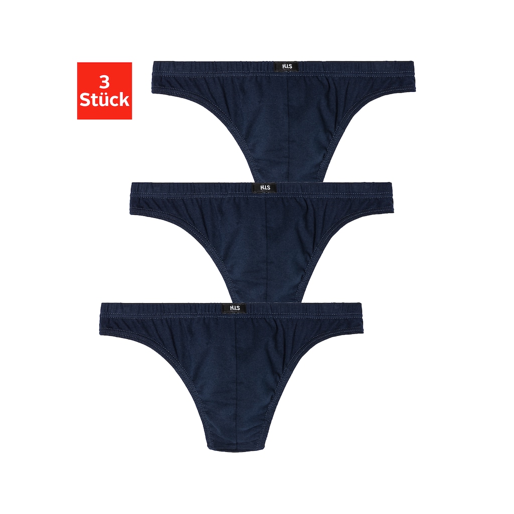 H.I.S String, (Packung, 3 St.), aus weichem Baumwoll-Stretch