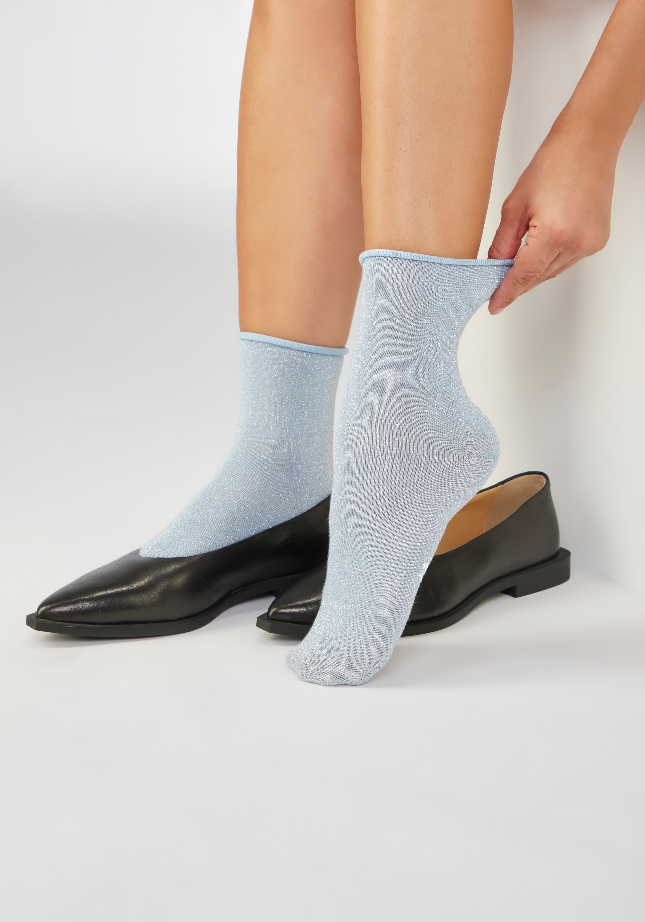 Copenhagen Studios Chaussettes Paquet, 2 Couple tlg. avec fils métalliques scintillants