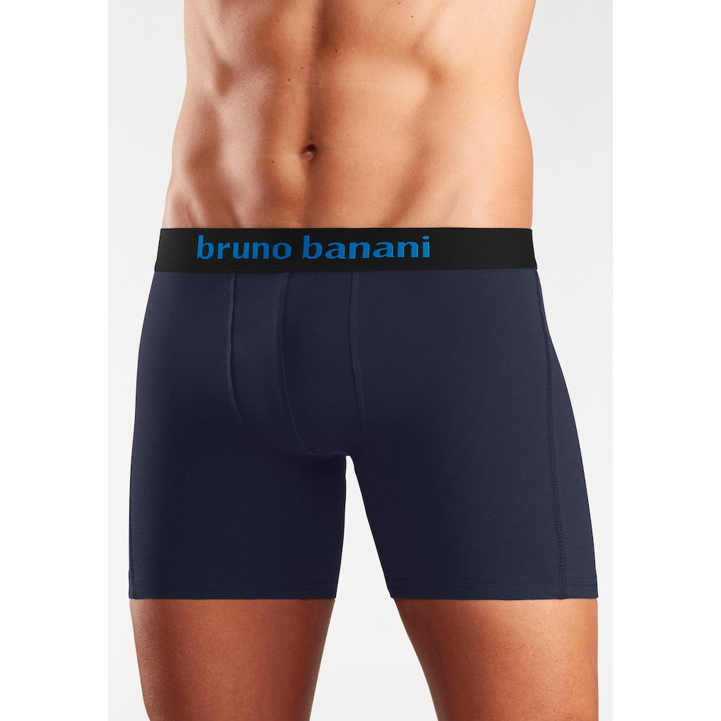 Bruno Banani Boxer »Boxershorts für Herren«, (Packung, 4 St.), mit längerem Bein und auffälligen Logobund