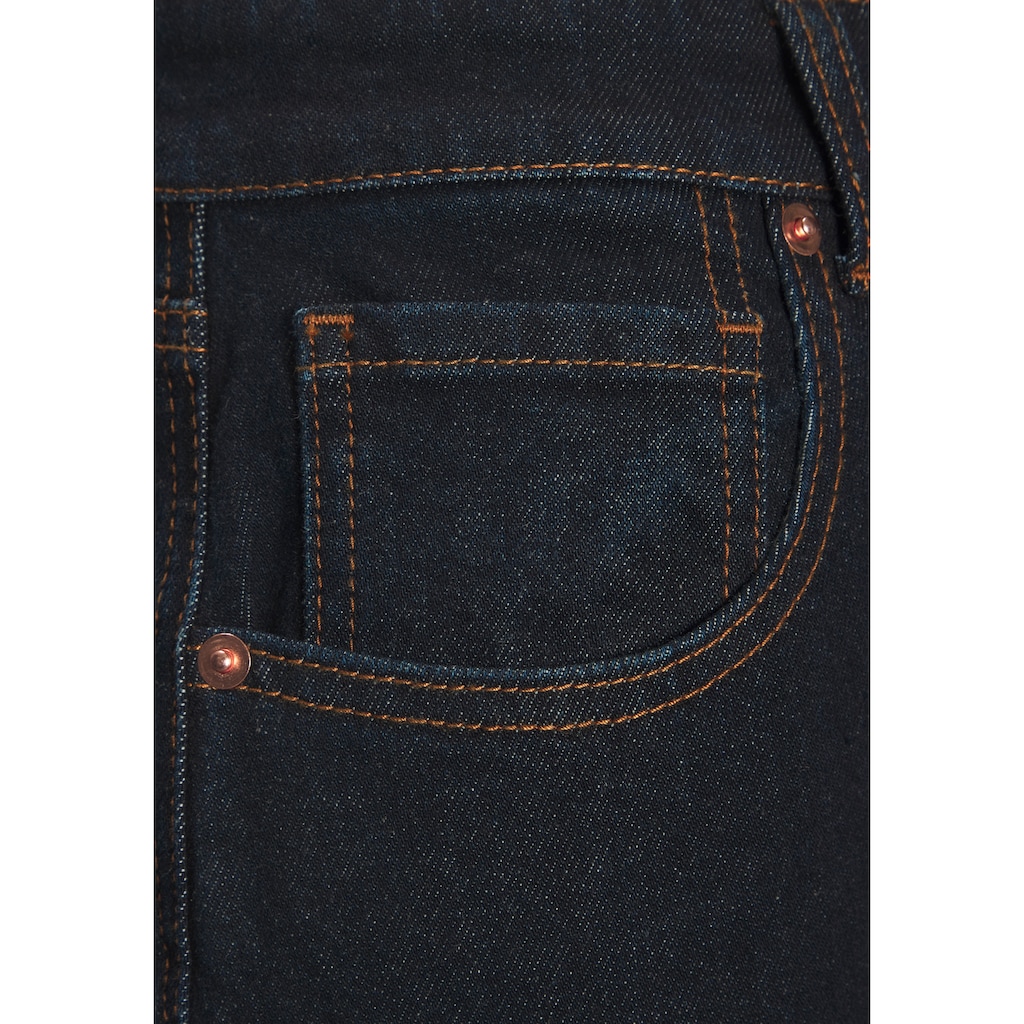 LASCANA Mom-Jeans, mit hohem Bund. elastische Denimware