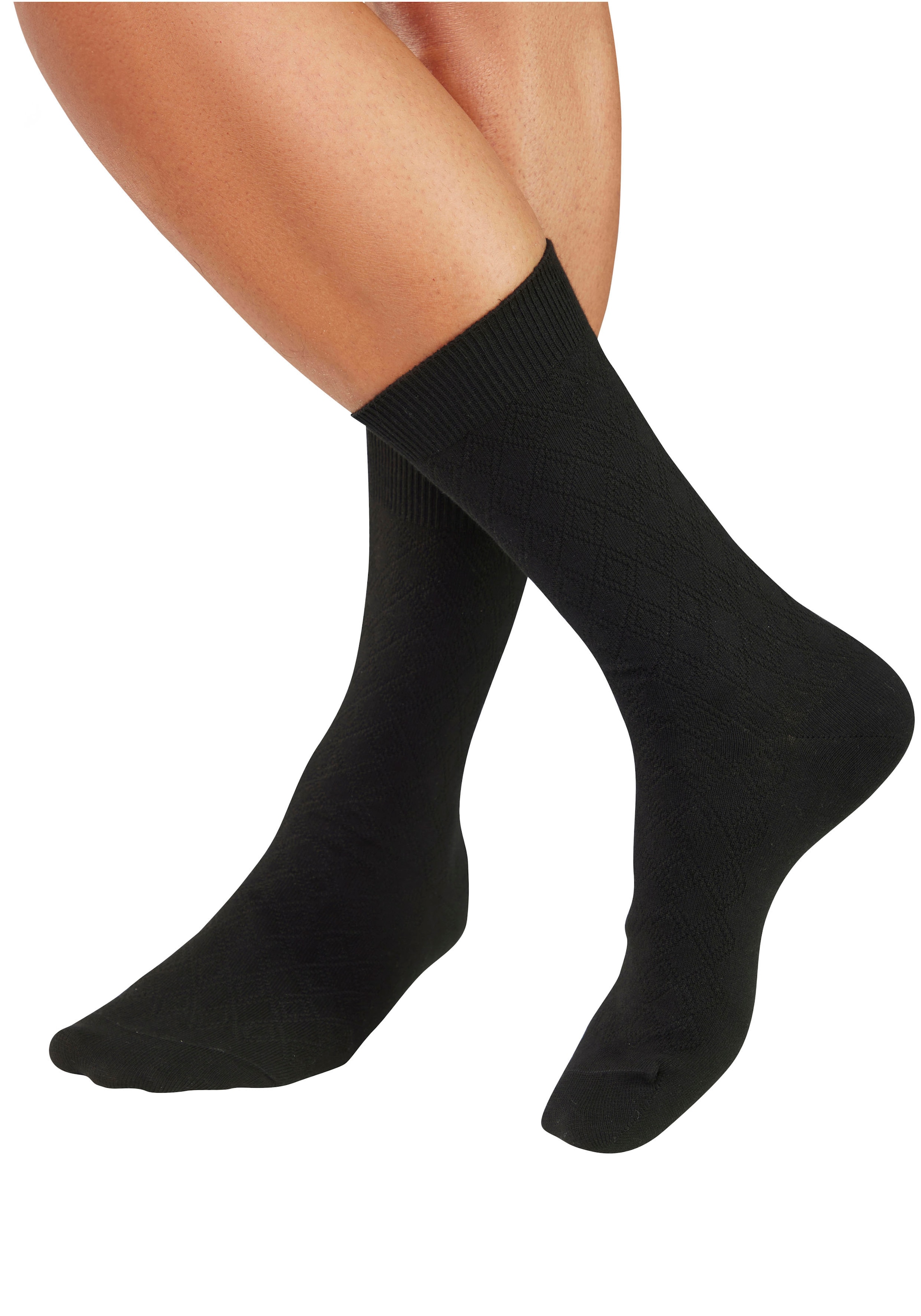 H.I.S Chaussettes d'affaires »Klassische Herren, Männersocken, unifarben, ohne drückende Naht« Paquet, chaussettes de costume, 5 Couple tlg. avec motifs tricotés discrets