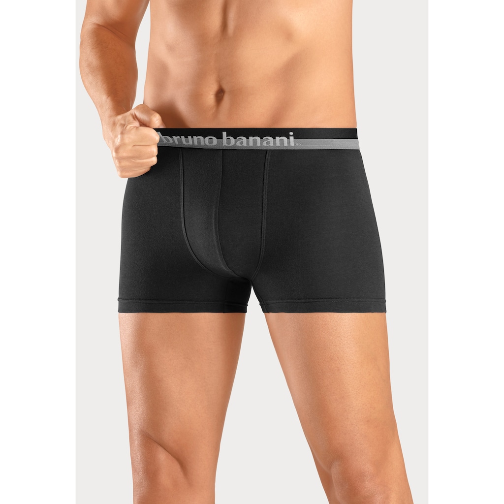 Bruno Banani Boxer »Boxershorts für Herren«, (Packung, 4 St.), mit erhabenem Logo-Druck auf dem Bund