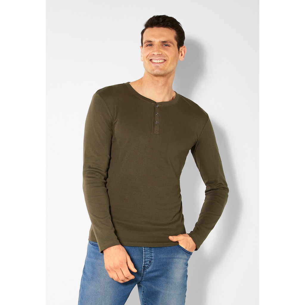 H.I.S Langarmshirt, mit aufwendiger Knopfleiste
