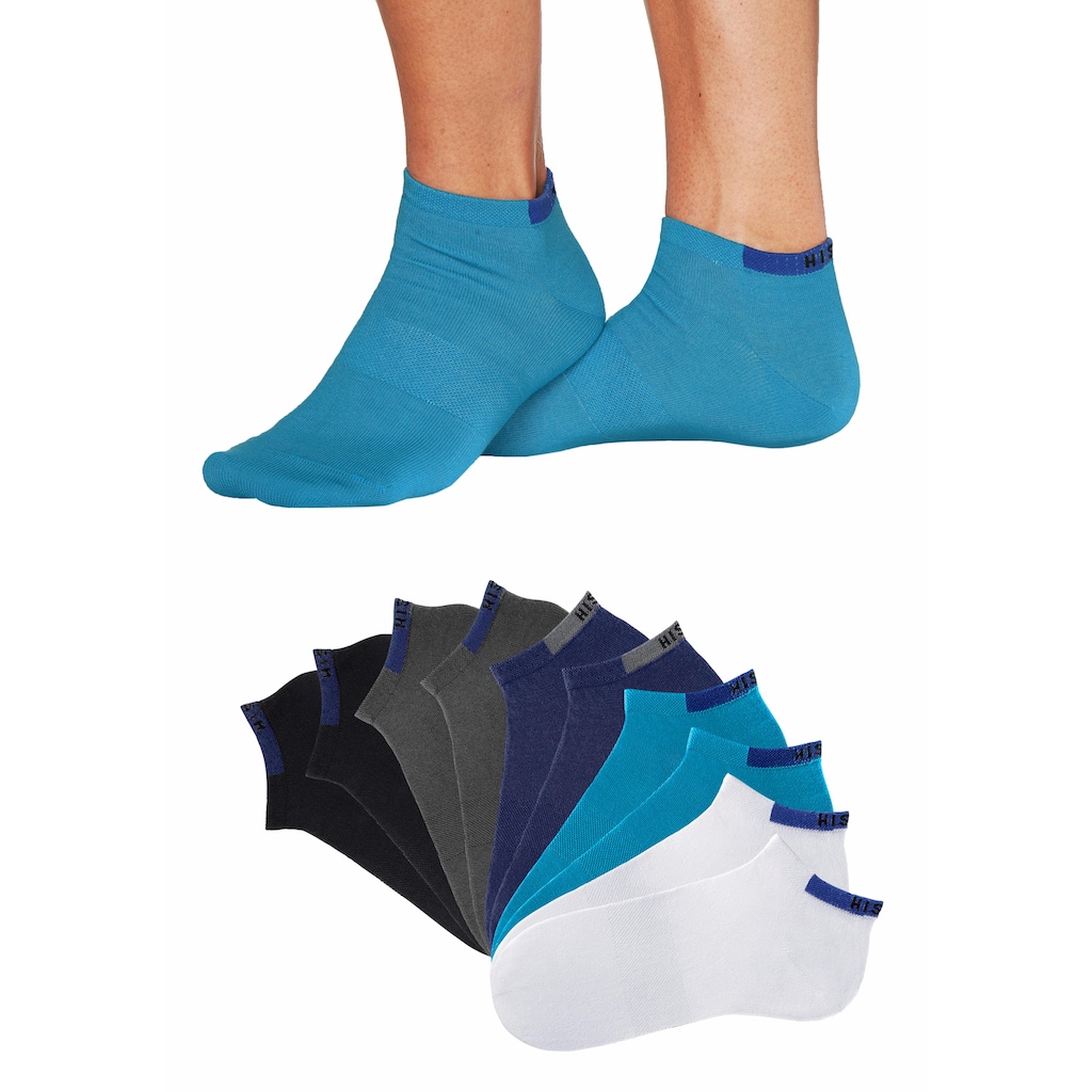 H.I.S Sneakersocken, (Packung, 10 Paar), mit verstärkten Belastungszonen