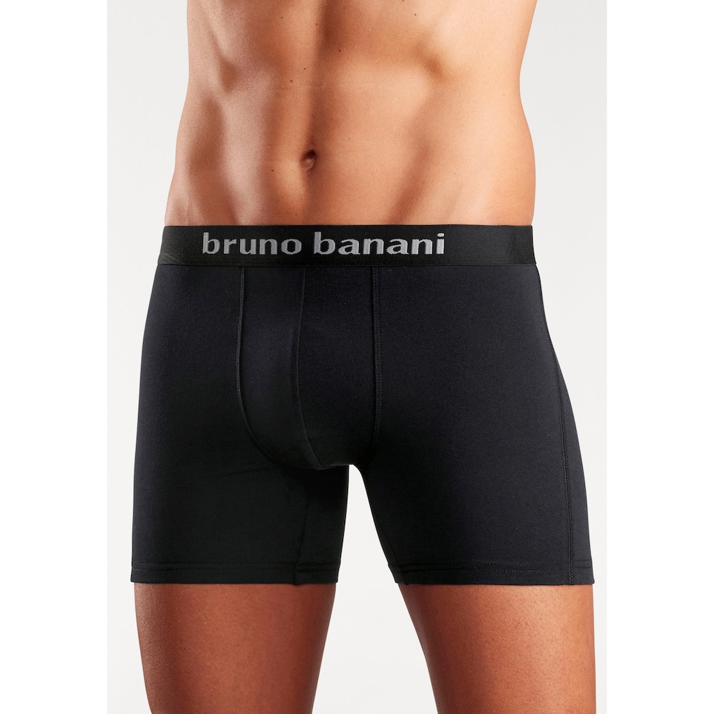 Bruno Banani Boxer »Boxershorts für Herren«, (Packung, 4 St.), mit längerem Bein und auffälligen Logobund