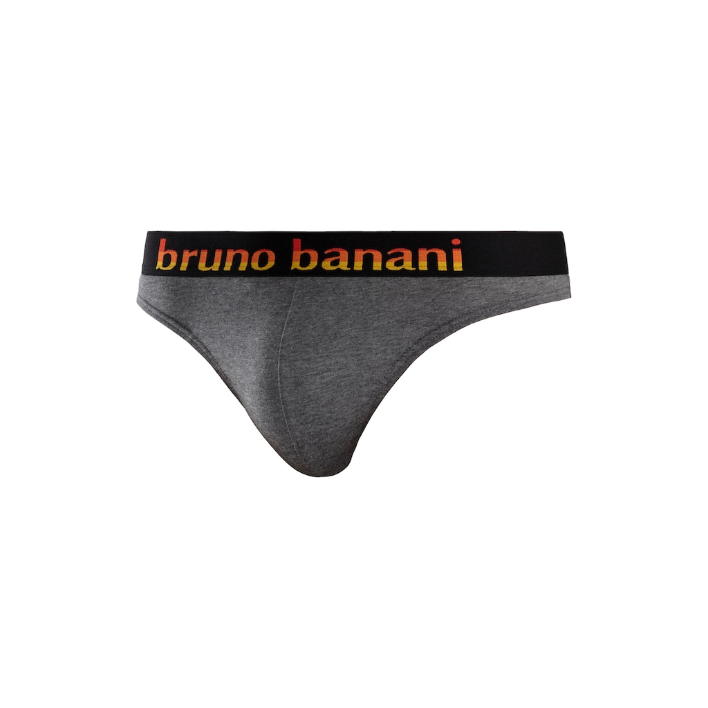 Bruno Banani String, (Packung, 5 St.), mit Streifen Logo Webbund