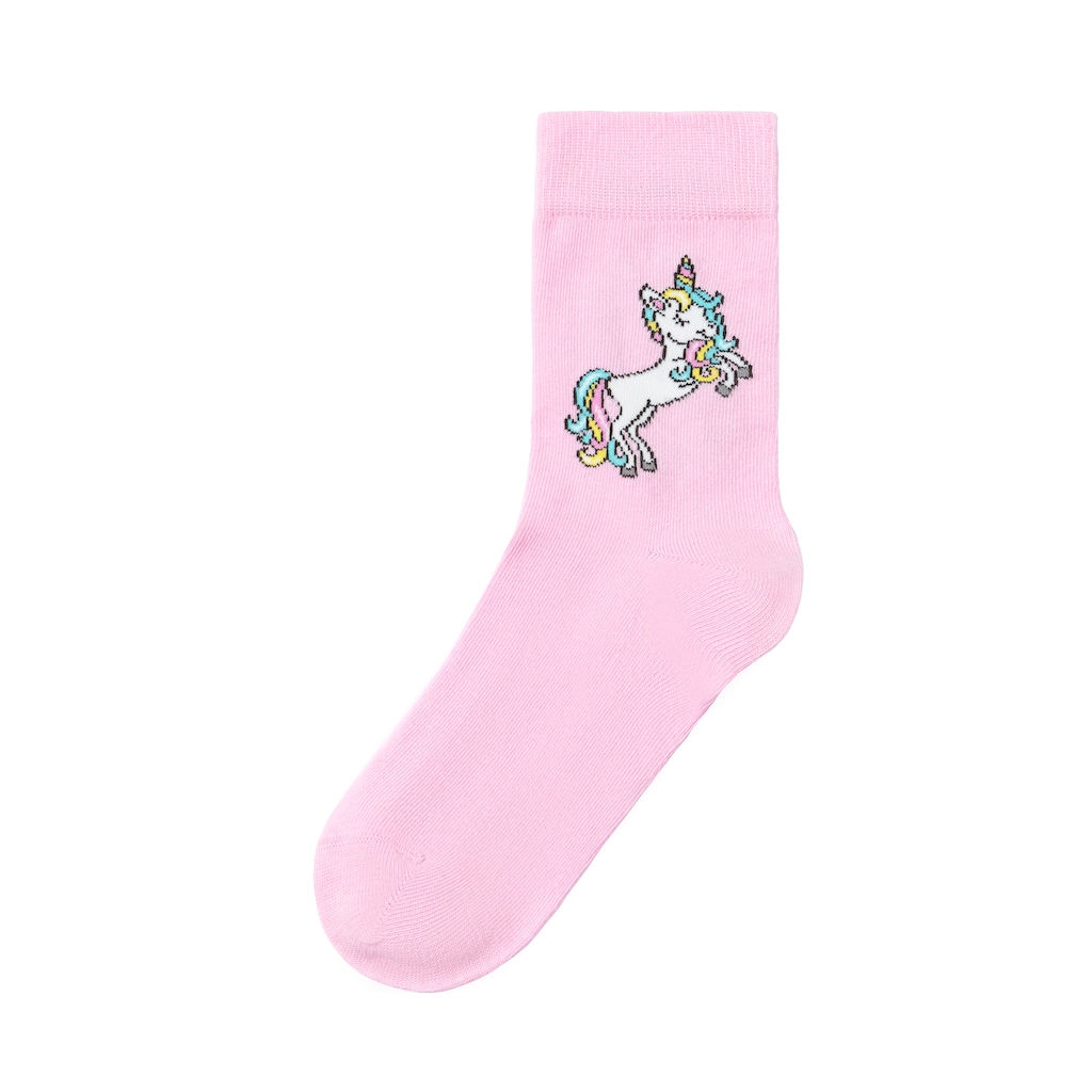 H.I.S Basicsocken, (Packung, 4 Paar), mit Einhorn Motiven