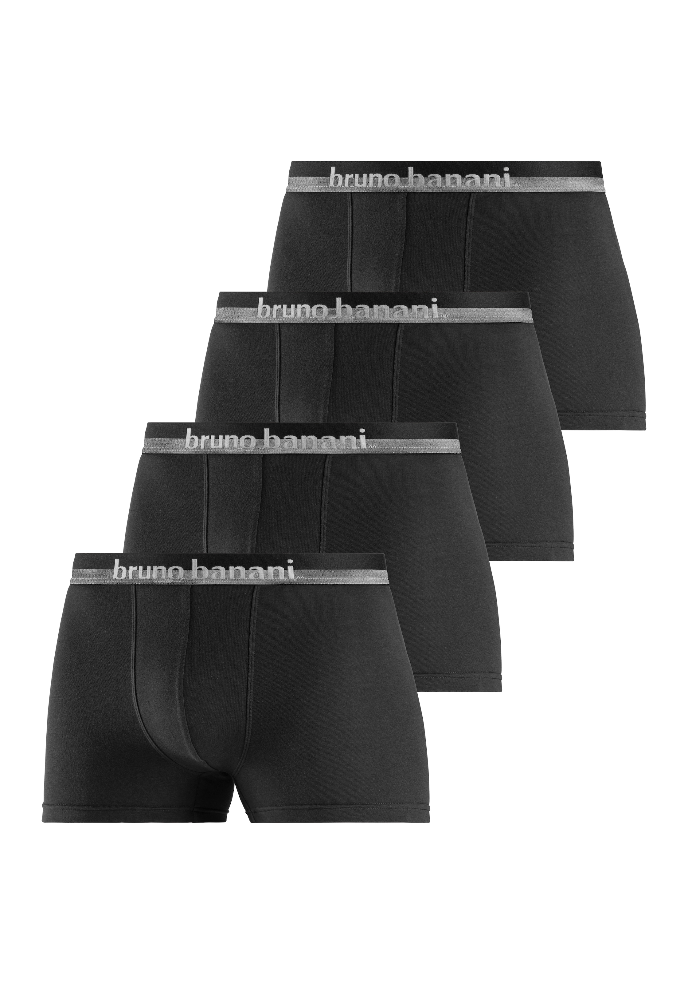 Bruno Banani Boxer »Boxershorts für Herren« Packung, 4 Stk. mit erhabenem Logo-Druck auf dem Bund