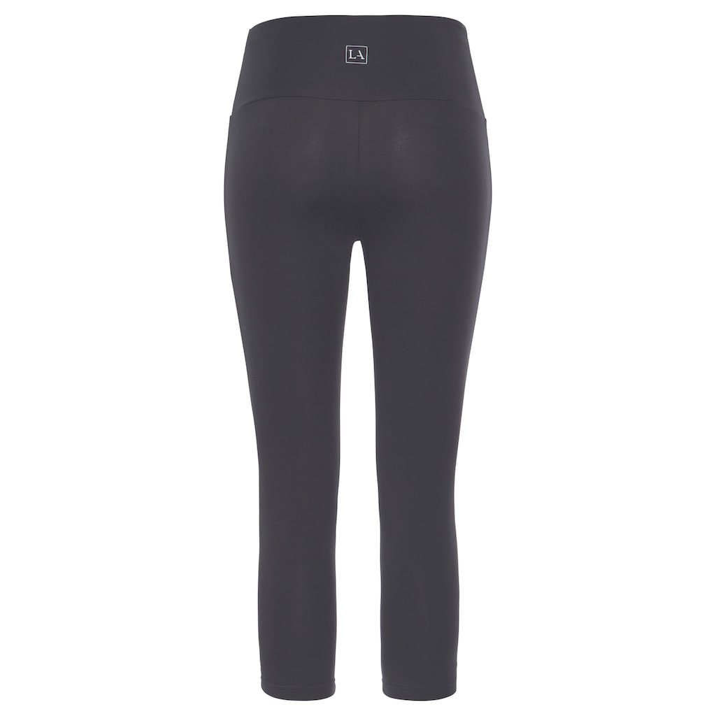 LASCANA Caprileggings, mit breitem weichem Bündchen, Loungewear