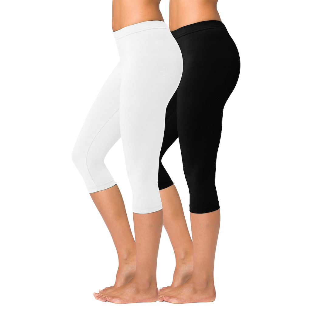 Vivance active Caprileggings, (2er-Pack), mit Gummibund, Loungewear
