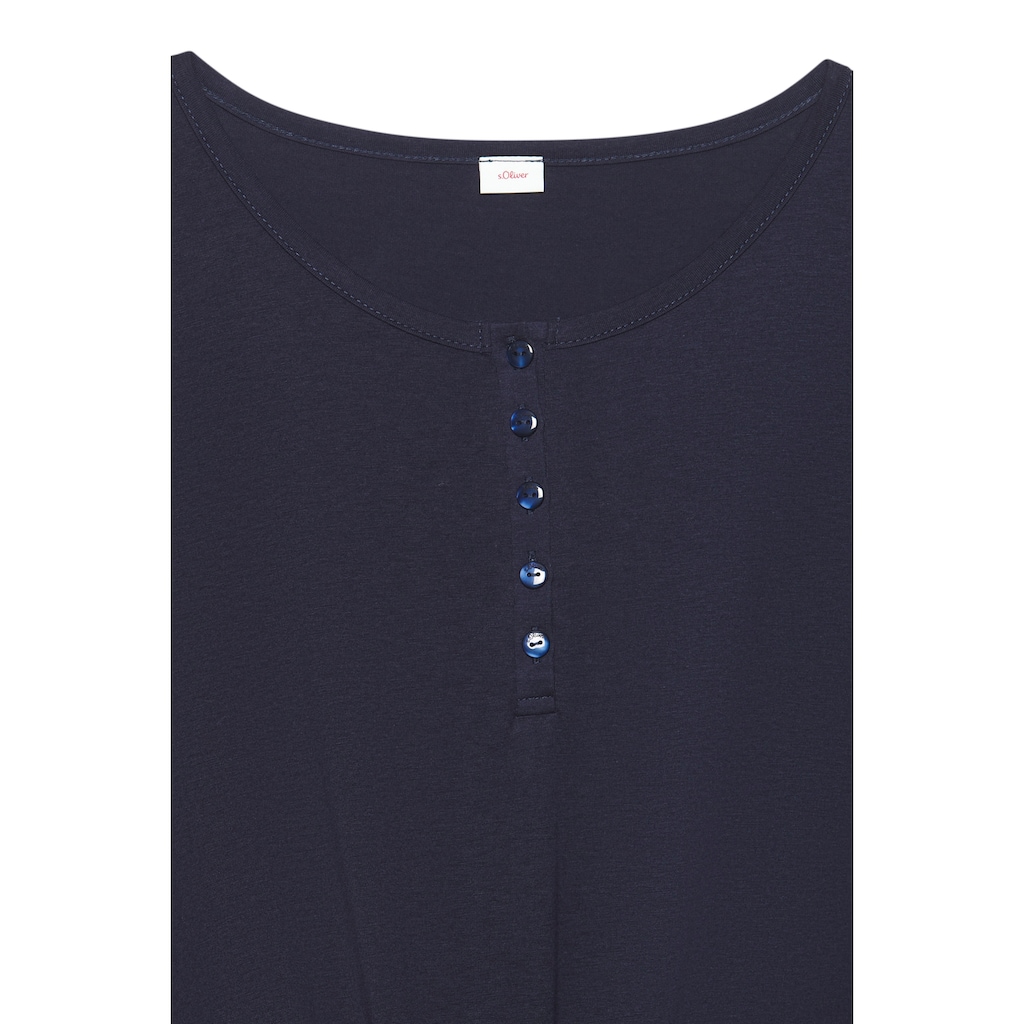 s.Oliver Pyjamaoberteil, mit Knopfleiste