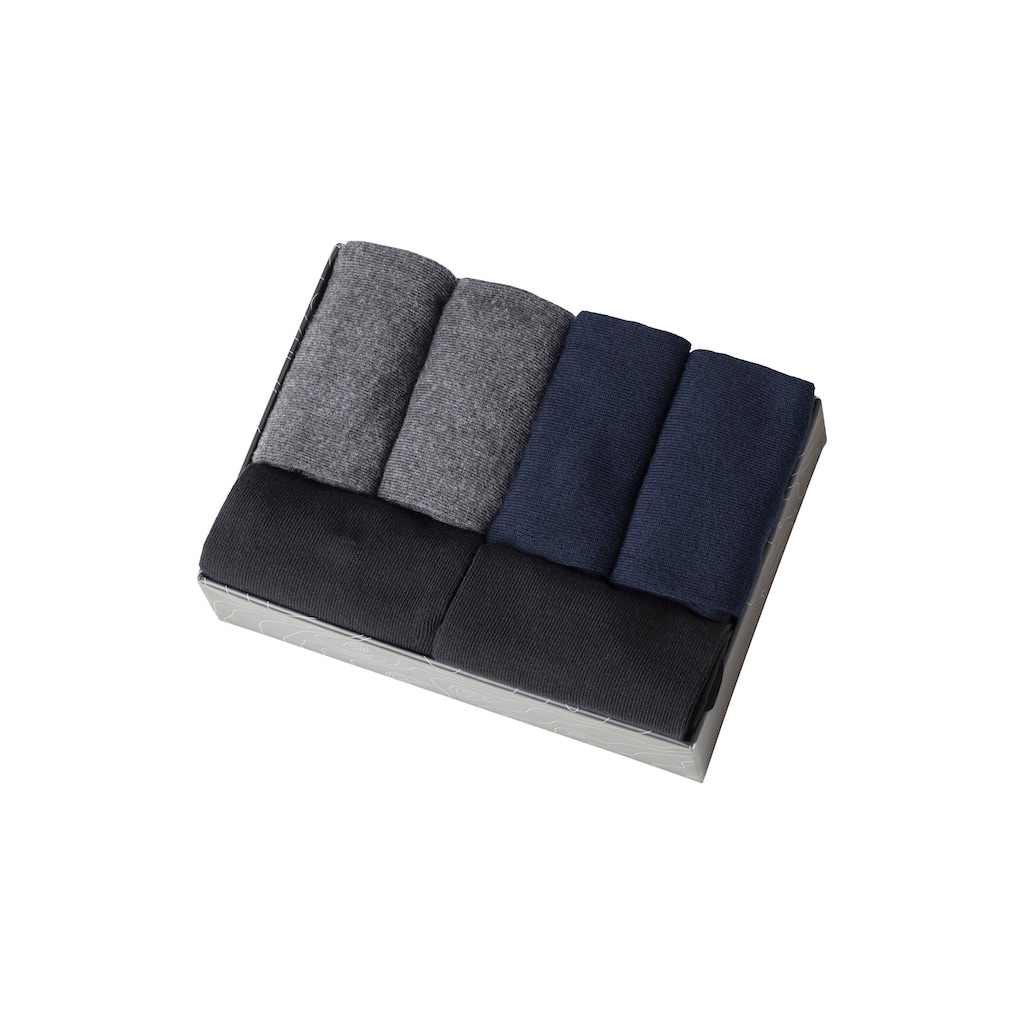John Devin Businesssocken, (Packung, 6 Paar), lange Form, wertig in Box verpackt