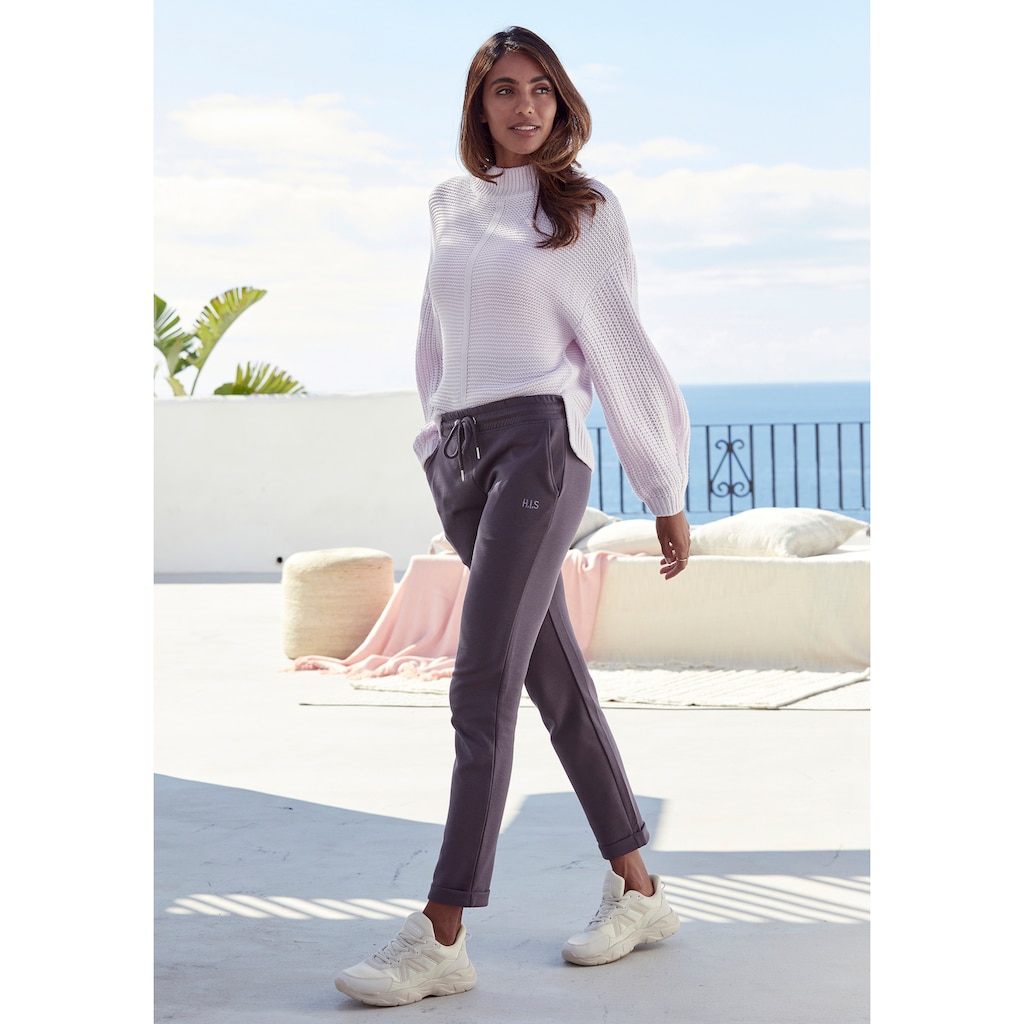 H.I.S Sweathose, Schlupfhose mit kleinem Aufschlag am Saum, Loungewear
