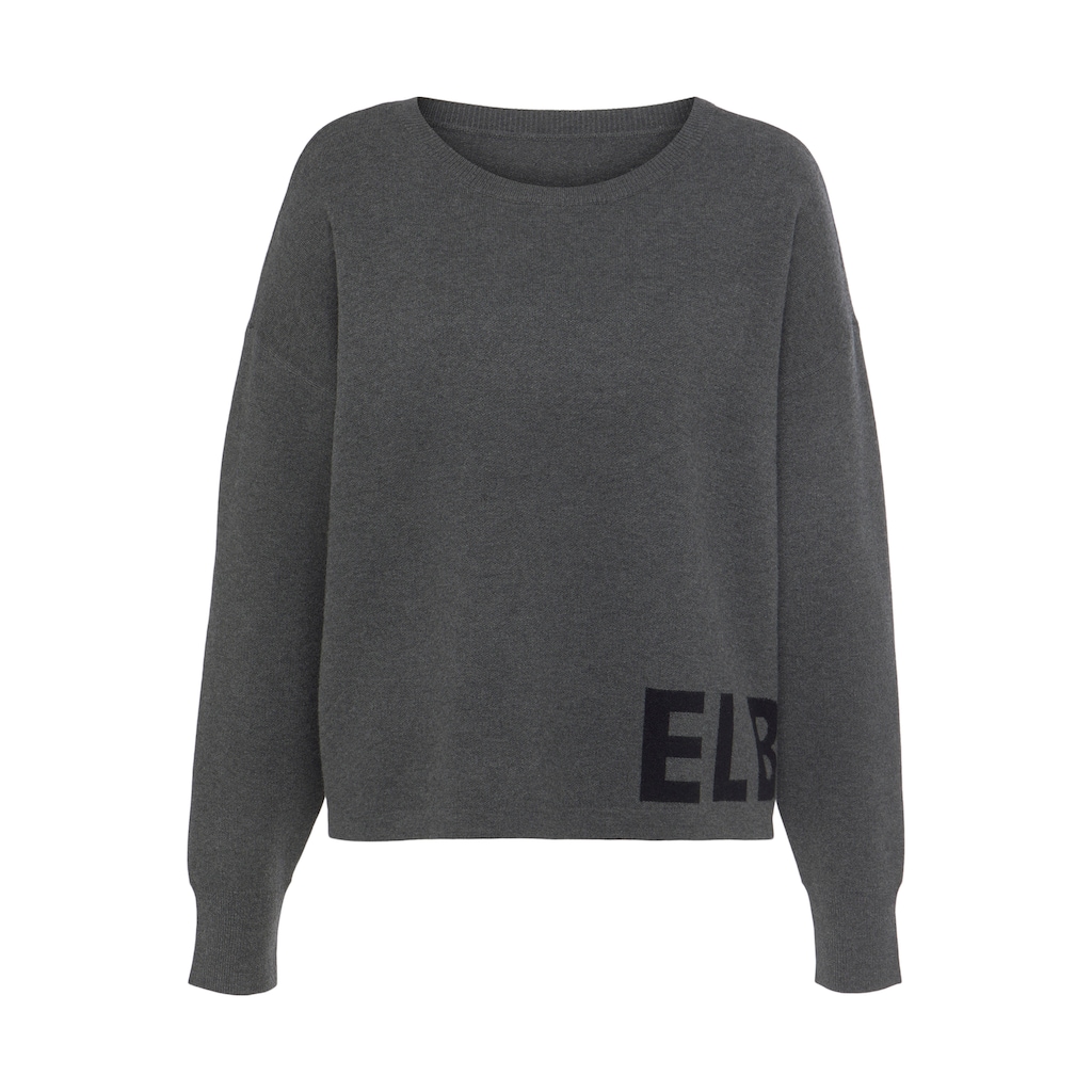 Elbsand Strickpullover, aus hochwertigem Strick mit eingestricktem Logo, Loungewear
