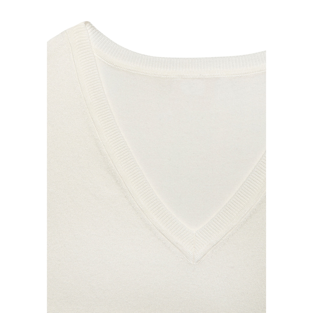 Vivance V-Ausschnitt-Pullover, in taillierter Form, weicher Strickpullover, Basic, klassisch