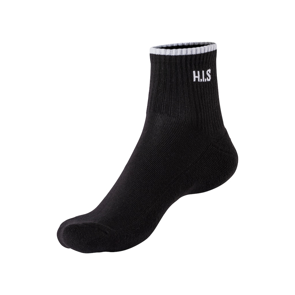 H.I.S Sportsocken, (Packung, 6 Paar), Kurzsocken mit Frottee & verstärkten Belastungszonen
