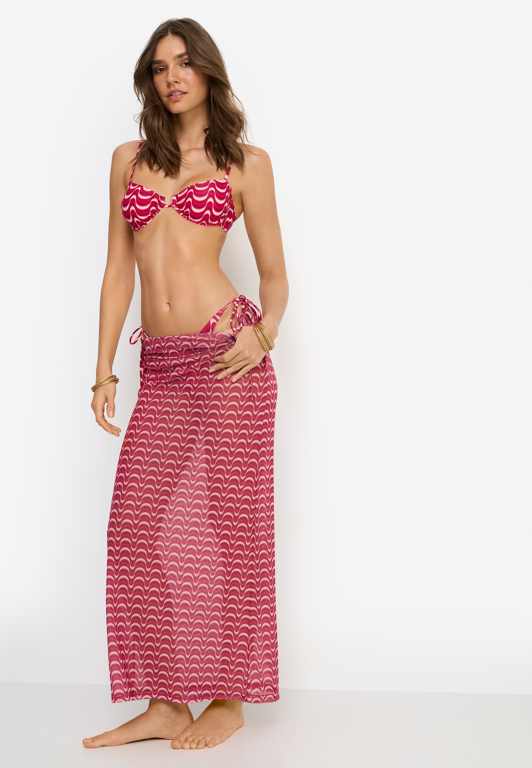 LSCN by LASCANA Jupe en maille mit Alloverdruck