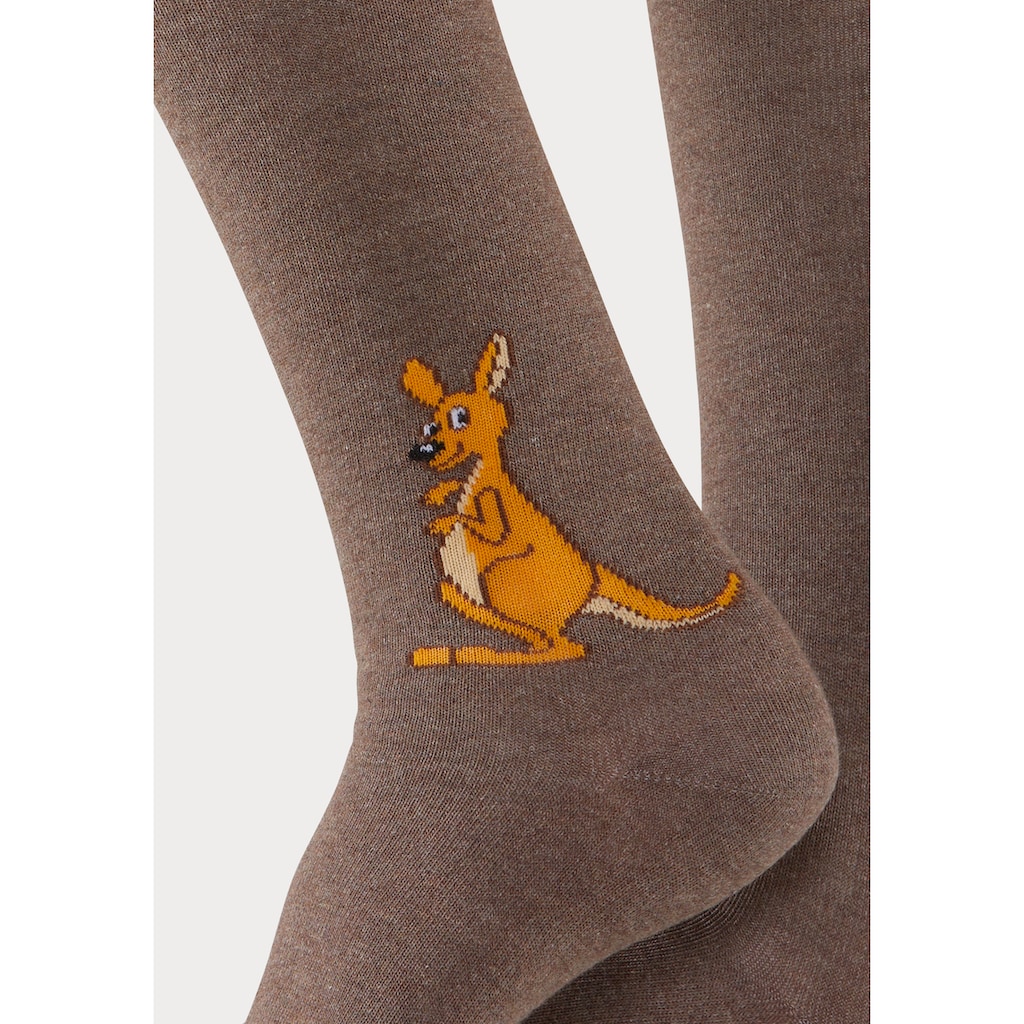 H.I.S Kniestrümpfe, (Packung, 5 Paar), mit eingestricktem Moriv
