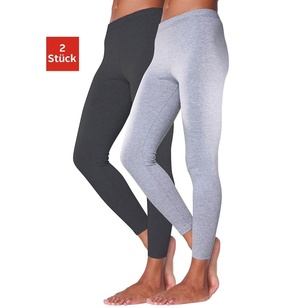 Vivance active Leggings, (2er-Pack), mit Gummibund, Loungewear