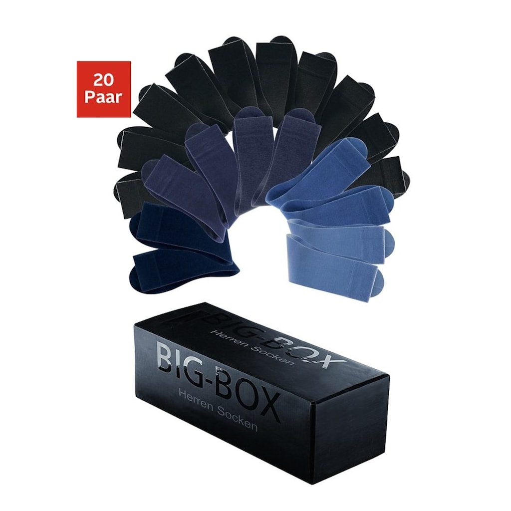 H.I.S Businesssocken, (Box, 20 Paar), in der Big-Box