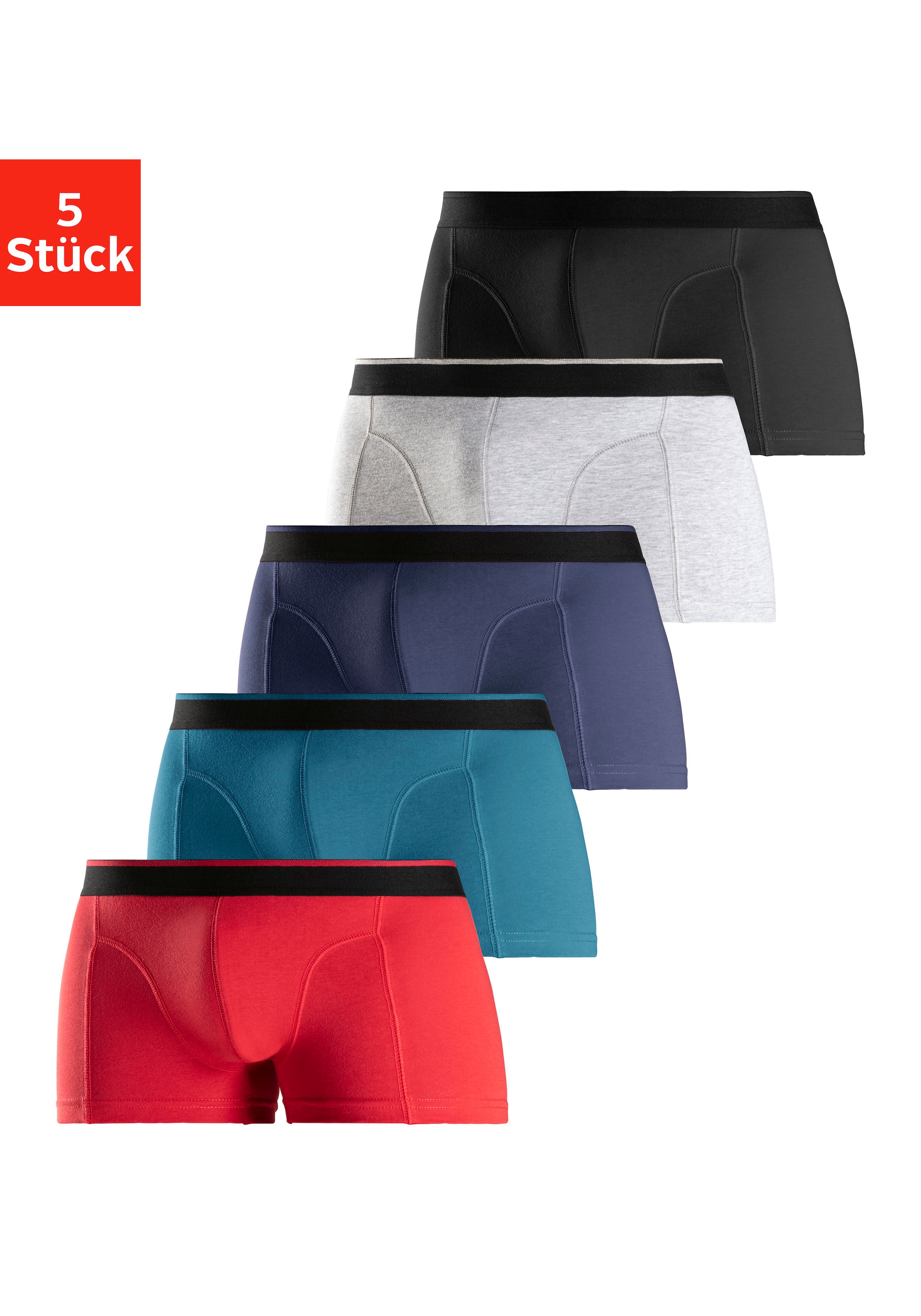 AUTHENTIC LE JOGGER Boxer »Boxershorts für Herren«, (Packung, 5 St.), aus Baumwollmix