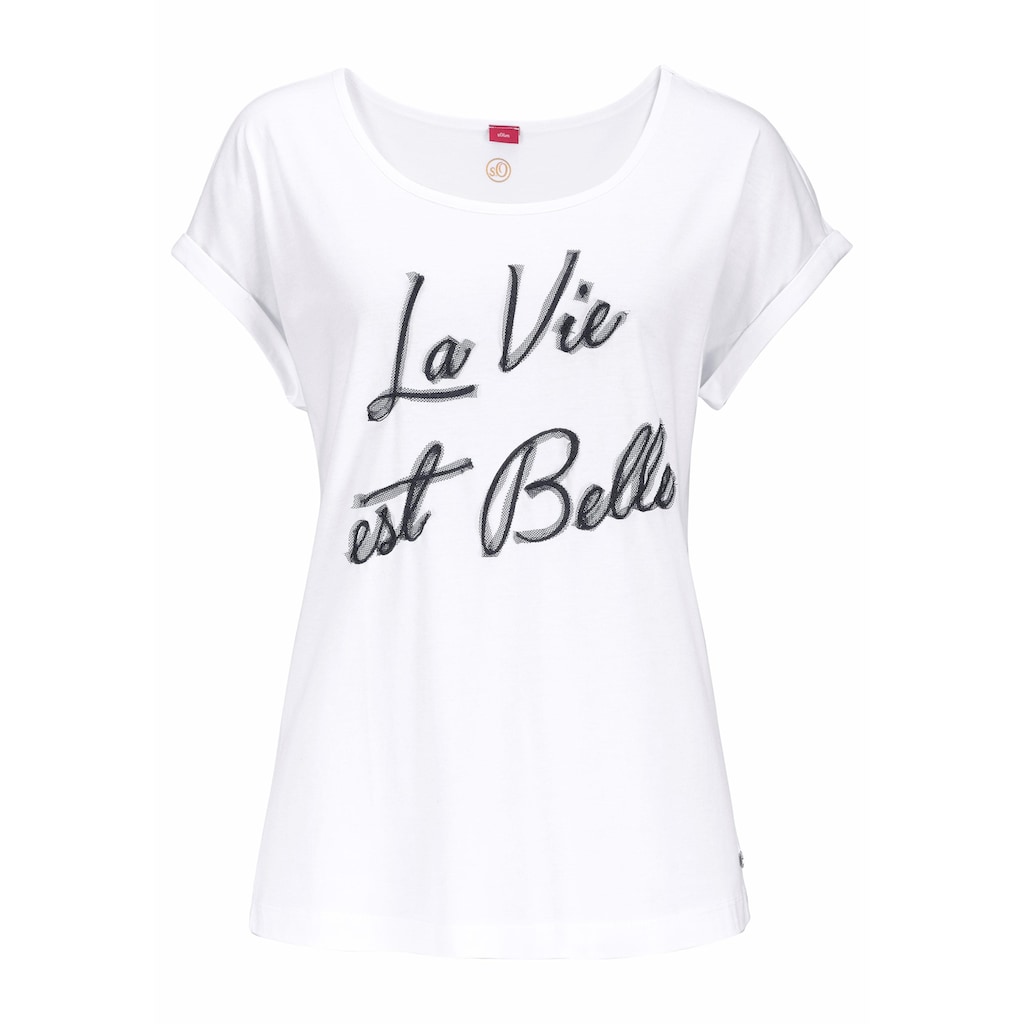 s.Oliver Pyjama »La Vie est Belle«, (2 tlg., 1 Stück)