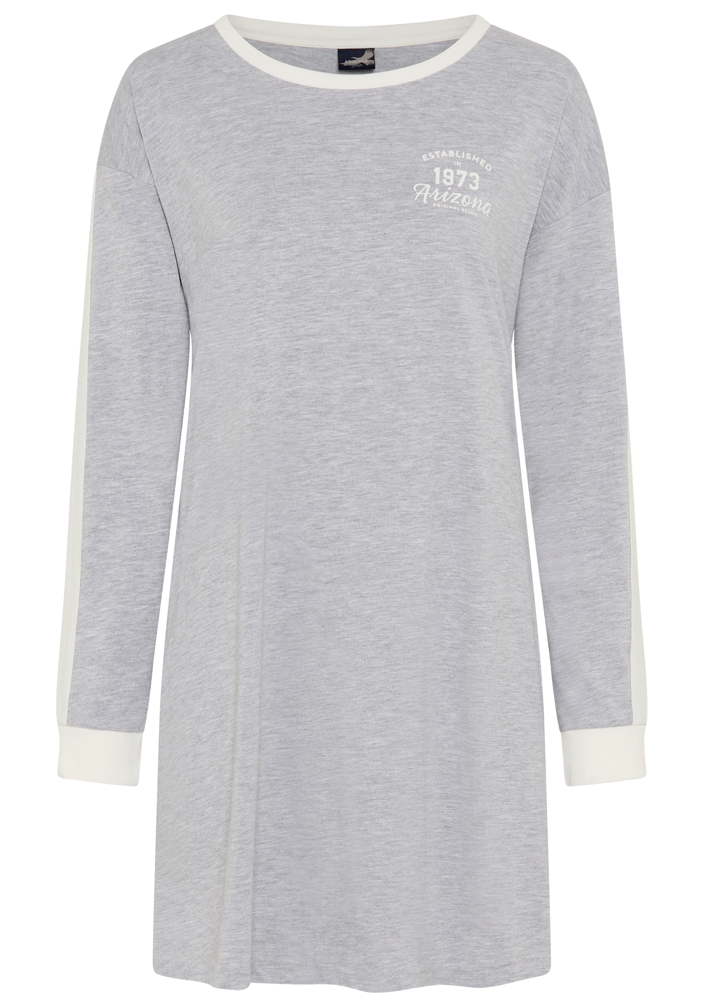 Arizona Chemise de nuit 1 tlg. Poches dans les coutures latérales mit aufgesetzten Kontrast-Streifen am Ärmel