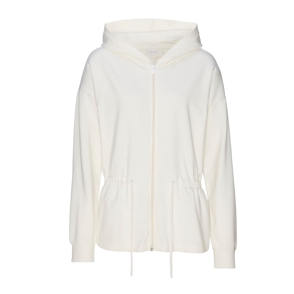 LASCANA Sweatjacke, mit Tunnelzug in der Taille, Loungewear