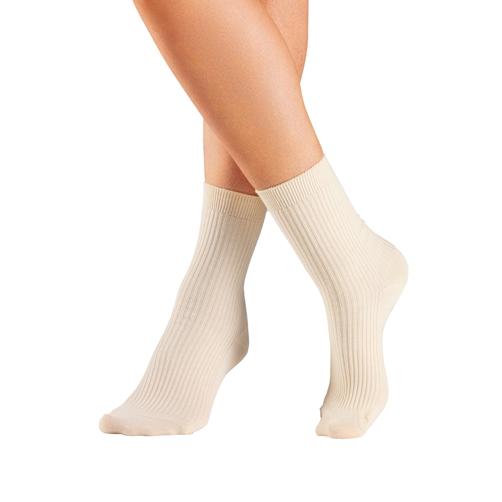Lavana Basicsocken, (Packung, 5 Paar), mit feiner Rippe