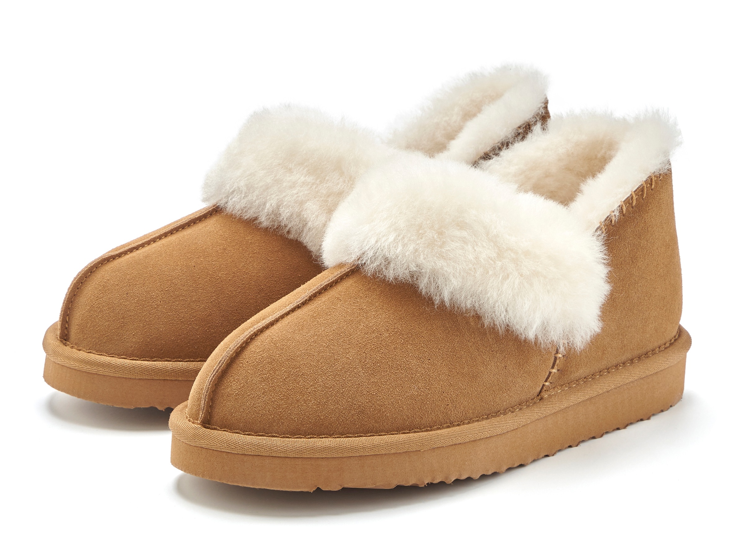 Vivance Hausschuh »Plüsch Hausschuh, Pantolette, Pantoffel, Homeslippers« mit kuscheligem Lammfell aus Leder