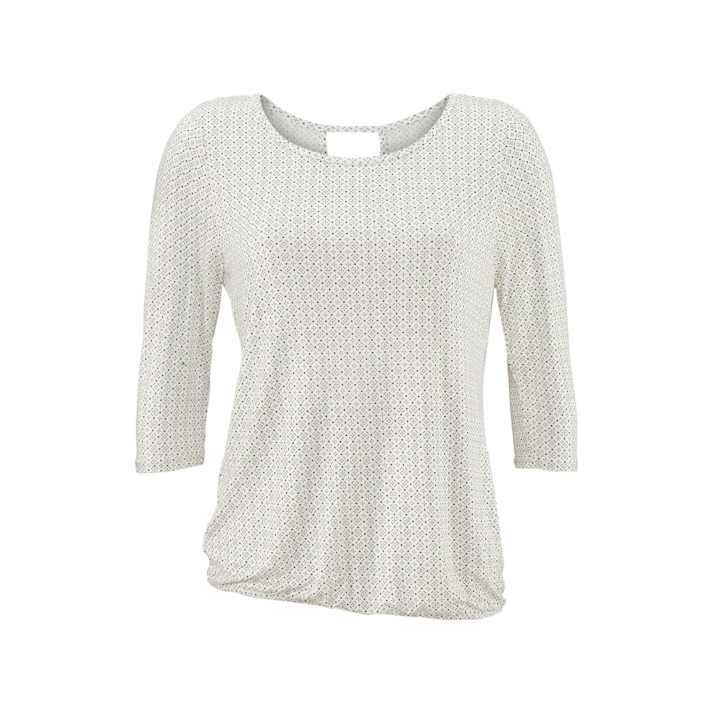 LASCANA 3/4-Arm-Shirt »mit modischem Cut-out«, (2er-Pack), aus weichem Viskose-Stretch