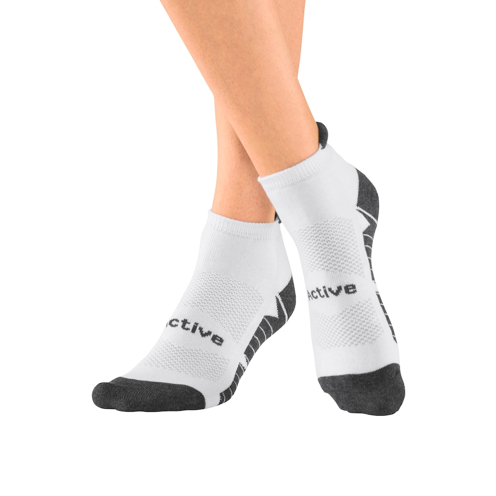 LASCANA ACTIVE Sneakersocken, (Packung, 6 Paar), mit weicher Frotteesohle