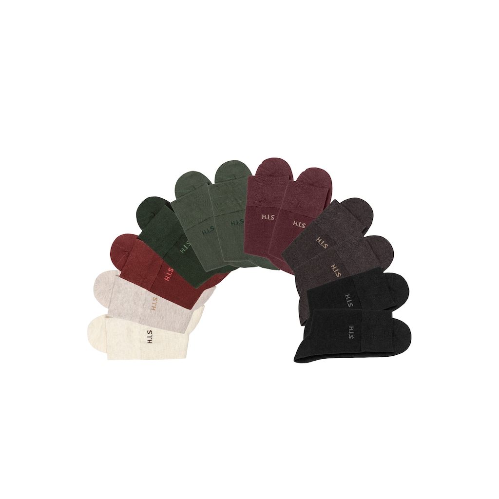 H.I.S Socken, (Packung, 12 Paar), ohne einschneidendes Gummi